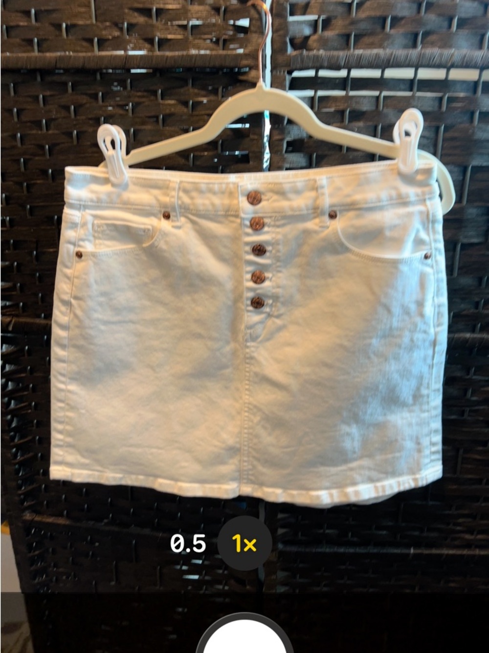 LOFT White Denim Skirt size 10